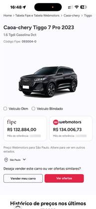 CAOA CHERY TIGGO 7 PRO 1.6 TGDI GASOLINA DCT